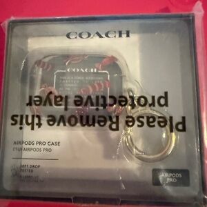 Coach AirPods Pro Case - Black and Red